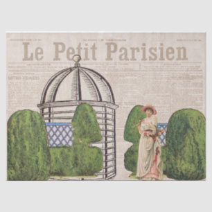 Vintage Entdeckungsreise der Lady Collage Seidenpapier