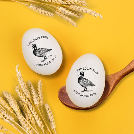 Vintage Ente Bauernhof Personalisierte Ei-Briefmar Gummistempel