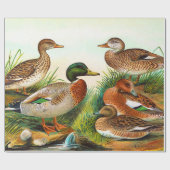 Vintage Enten am Teich 3 Decoupage Geschenkpapier (Flach)
