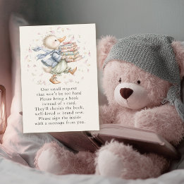 Vintage-Enten-Bücher-für-Baby-Beilegerkarte Begleitkarte