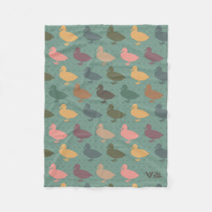 Vintage-Enten-Fleece-Decke Bauernhoftier-Geschenk Fleecedecke