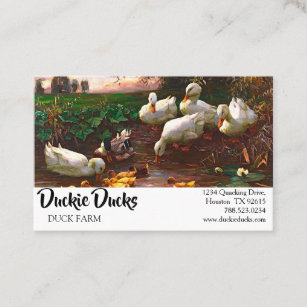 Vintage Enten und Entenlings Visitenkarte