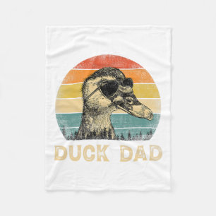 Vintage-Enten-Vater-Entenliebhaber Vatertag Fleecedecke