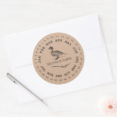 Vintage Entenfarm Umschließende Daten Eierkarton Runder Aufkleber (Umschlag)