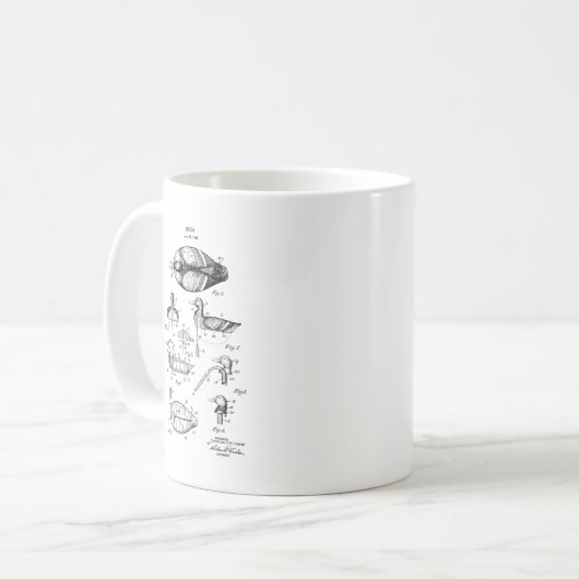 Vintage Entenjagd Kaffeetasse (Vorderseite Links)