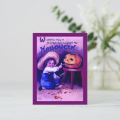 Vintage Entertaining Halloween Postkarte (Stehend Vorderseite)