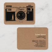 Vintage Entfernungsmesser-Kamera - Pappe Visitenkarte (Vorne/Hinten)