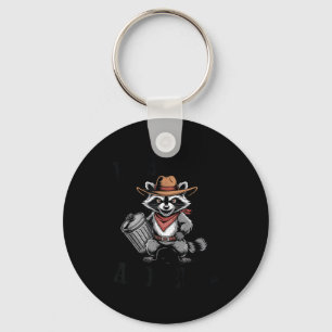 Vintage enthemmter und verwilderter Waschbär-Cowbo Schlüsselanhänger