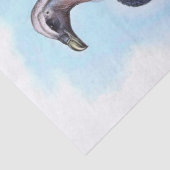 Vintage Entkopplung des Weißrumped-Vulture-Vogels Seidenpapier (Detail)