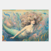 Vintage Entkopplung von Mermaid Geschenkpapier Set (Vorderseite 2)