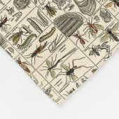 Vintage Entomologie Fleecedecke (Ecke)
