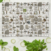 Vintage Entomologie Handtuch (Gefaltet)