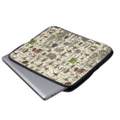 Vintage Entomologie Laptopschutzhülle (Vorne Knopf)