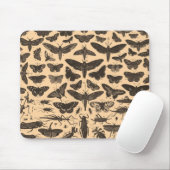Vintage Entomologie Mousepad (Mit Mouse)