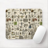 Vintage Entomologie Mousepad (Mit Mouse)