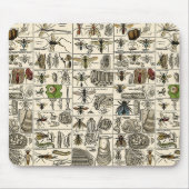Vintage Entomologie Mousepad (Vorne)