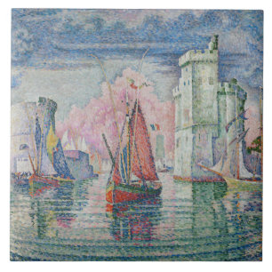 Vintage Entrée du port de la Rochelle Paul Signac Fliese