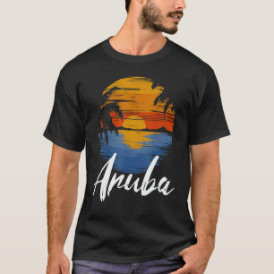 Vintage Entspannende Tropische Aruba Abgenutzt San T-Shirt