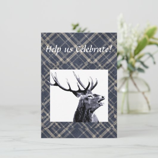 Vintage Entwurfsstag-Scheidung oder benutzerdefini Einladung (Stehend Vorderseite)