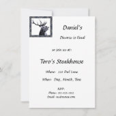 Vintage Entwurfsstag-Scheidung oder benutzerdefini Einladung (Rückseite)