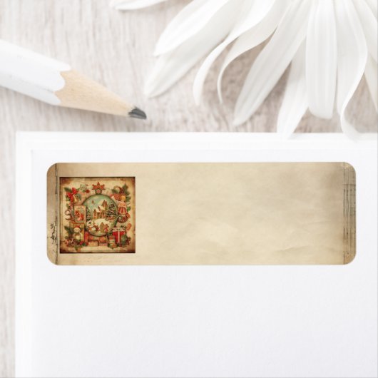 Vintage Ephemera-Adressmarken (Insitu)