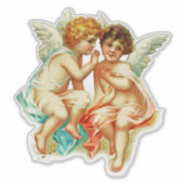 Vintage Ephemera Angel Cherubs Illustration Aufkleber (Vorderseite)