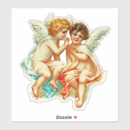 Vintage Ephemera Angel Cherubs Illustration Aufkleber