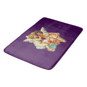 Vintage Ephemera Angel Cherubs Illustration Badematte (Schrägansicht)