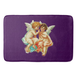 Vintage Ephemera Angel Cherubs Illustration Badematte