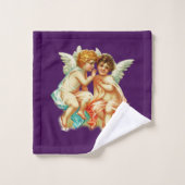 Vintage Ephemera Angel Cherubs Illustration Badhandtuch Set (Waschlappen)