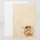Vintage Ephemera Angel Cherubs Illustration Briefpapier (Vorne/Hinten)