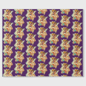 Vintage Ephemera Angel Cherubs Illustration Geschenkpapier (Flach)