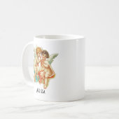 Vintage Ephemera Angel Cherubs Illustration Kaffeetasse (Vorderseite Links)