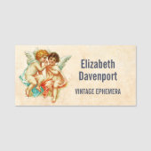 Vintage Ephemera Angel Cherubs Illustration Namensschild (Vorderseite)