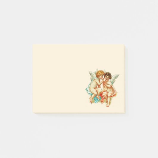 Vintage Ephemera Angel Cherubs Illustration Post-it Klebezettel (Vorderseite)