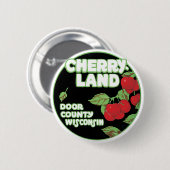 Vintage Ephemera, Cherryland Door Landkreis Wiscon Button (Vorne & Hinten)