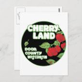 Vintage Ephemera, Cherryland Door Landkreis Wiscon Postkarte (Vorne/Hinten)