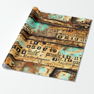 Vintage Ephemera Collage alter Banknoten Geschenkpapier