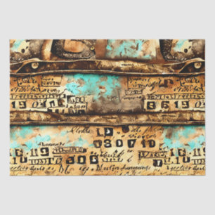 Vintage Ephemera Collage alter Banknoten Seidenpapier