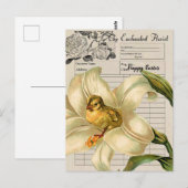 Vintage Ephemera Collage Osterpostkarte Postkarte (Vorne/Hinten)