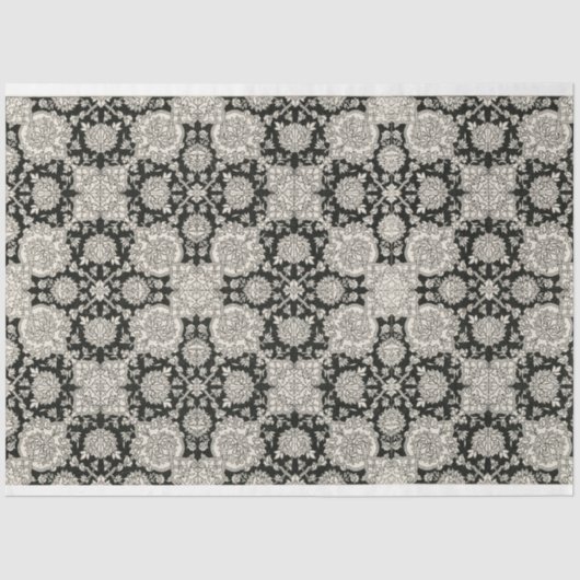 Vintage Ephemera-Dekoupage-Mustervorlage Seidenpapier (Vorderseite)