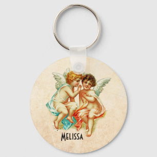 Vintage-Ephemera-Engel-Cherubim-Illustration Schlüsselanhänger