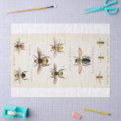 Vintage Ephemera Script Bee Decoupage Seidenpapier (Basteln)