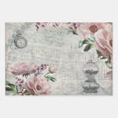 Vintage-Ephemera Shabby Chic Geschenkpapier Set (Vorderseite)