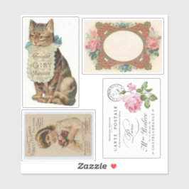 VINTAGE EPHEMERA STICKER-SAMMLUNG AUFKLEBER