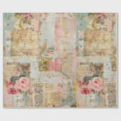 Vintage Ephemera: Träume der Rose Geschenkpapier (Flach)