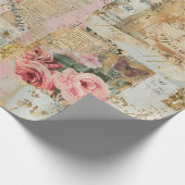 Vintage Ephemera: Träume der Rose Geschenkpapier (Ecke)