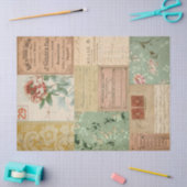 Vintage Ephemera und Florals Decoupage Seidenpapier (Basteln)