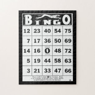 Vintage Ephemera Vintage Bingo-Karte Puzzle