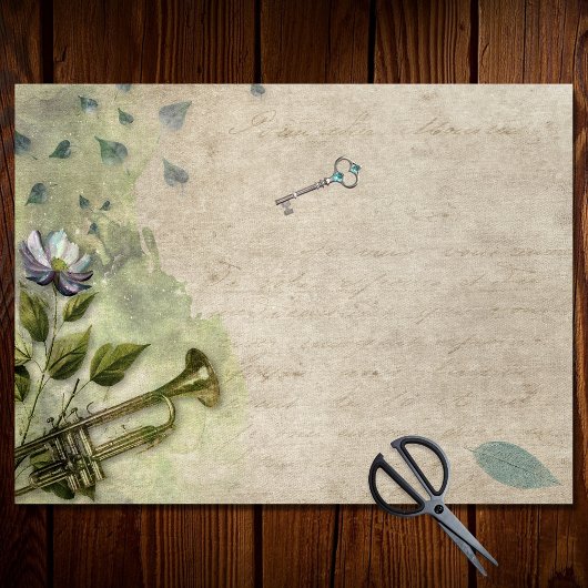 Vintage Ephemeride Seidenpapier